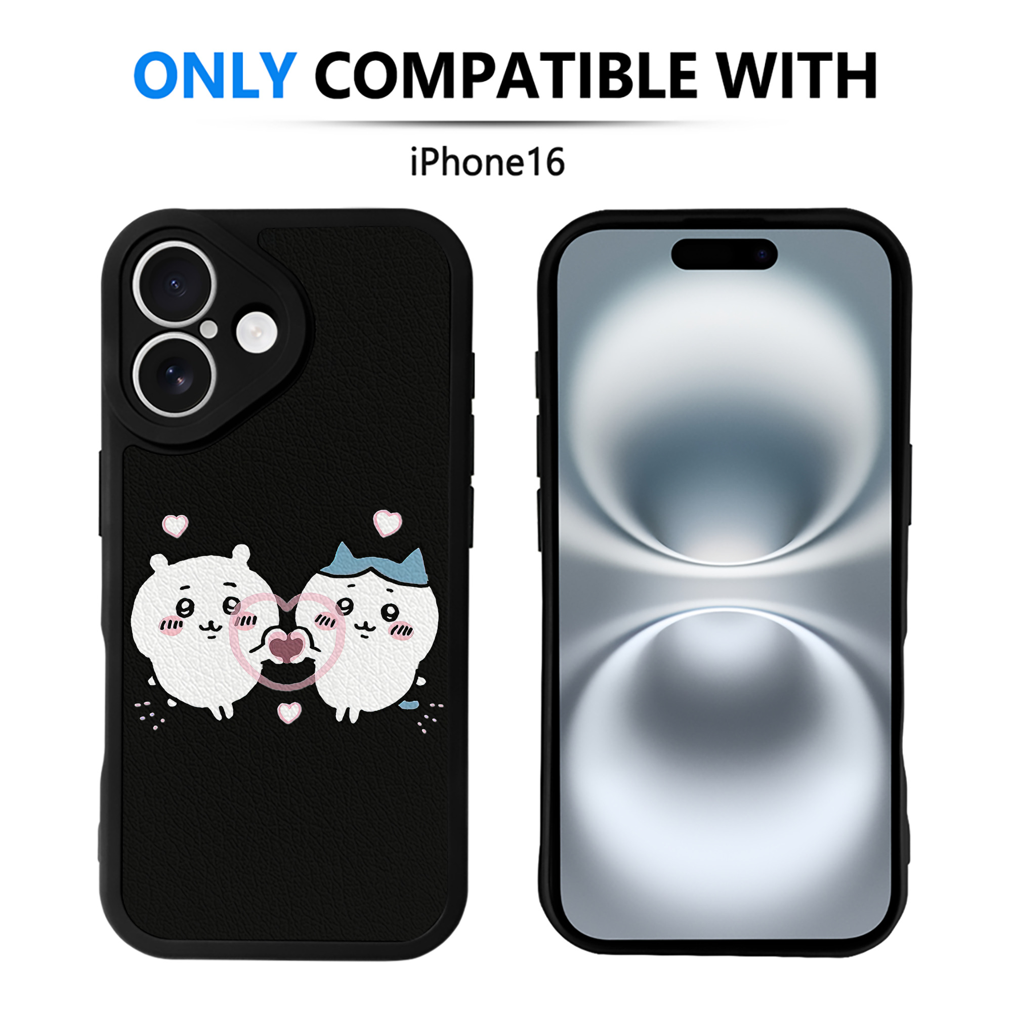 （画像用） ちいかわ ちいかわ Chii-kawa chiikawa 【iPhone 16シリーズ対応】シリコンスマホケース（レザー調） 材質：シリコン